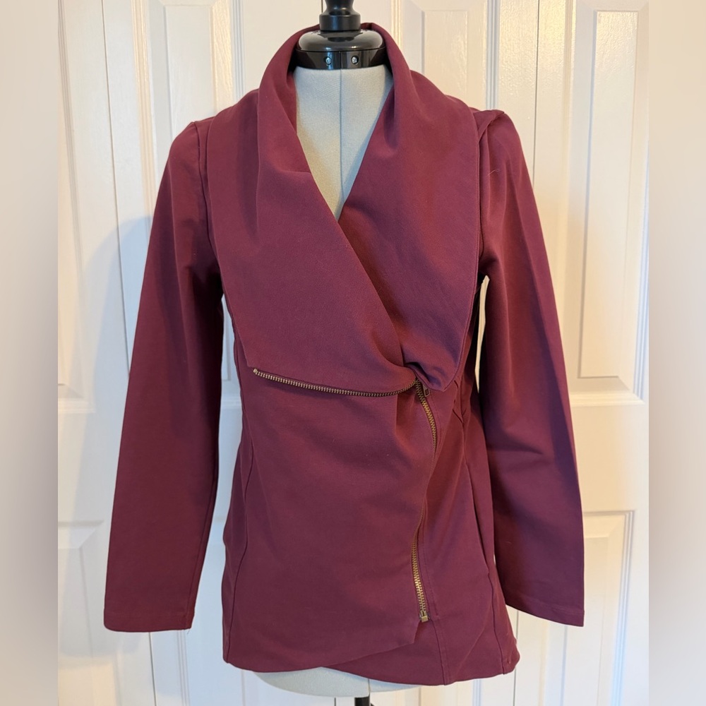 My Beloved Deep Burgundy Wrap Jacket